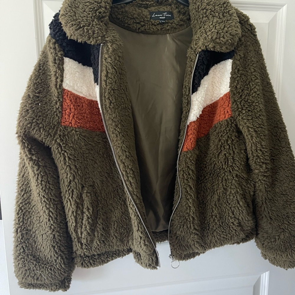 Olive Teddy Jacket